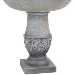 Sunnydaze Decor Sunnydaze 50"H Electric Fiberglass Reinforced Concrete 2-Tier French Garden Design Outdoor Water Fountain, Dusty Gray -Outdoor Garden Store GUEST eee95a4b c450 4803 81e9 e7c4578f733e