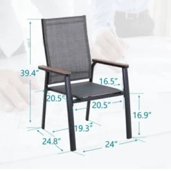 3pc Patio Dining Set With Small Round Steel Table & Sling Chairs - Captiva Designs -Outdoor Garden Store GUEST ef5a1a85 72a9 442f a501 6beab1c4c550