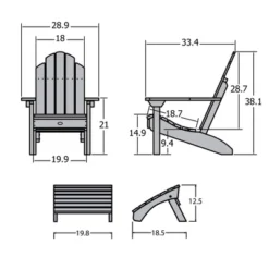 Westport 2pc Folding Adirondack Chair With Ottoman - Highwood -Outdoor Garden Store GUEST efc5c740 9fcf 4524 8126 9a3b496fe9e7