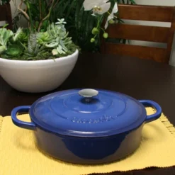 Crock-Pot Crock Pot Artisan Enameled 5 Quart Cast Iron Round Braiser Pan With Self Basting Lid In Sapphire Blue 13 Crock-Pot Crock Pot Artisan Enameled 5 Quart Cast Iron Round Braiser Pan With Self Basting Lid In Sapphire Blue -Outdoor Garden Store GUEST f1952357 105a 4594 be40 fbcf0af886e9