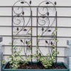 Sunnydaze Decor Sunnydaze Metal Wire Rustic Plant Design Garden Trellis For Outdoor Climbing Flowers And Vines - 32" H - Brown - 2-Pack