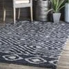 NuLOOM Zaria Diamond Tiles Fringed Indoor/Outdoor Patio Area Rug