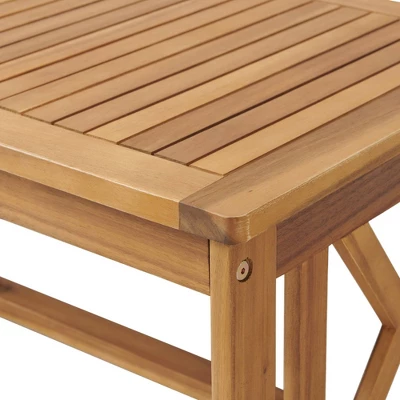 Manchester 2pc Acacia Wood Outdoor Set - Natural - Alaterre Furniture 8 Manchester 2pc Acacia Wood Outdoor Set - Natural - Alaterre Furniture - Image 8