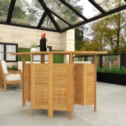 Patio Bar Table Teak - Olivia & May -Outdoor Garden Store GUEST f3187992 07f1 4e24 a5a0 f53ead709684