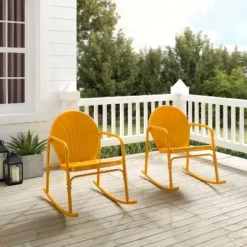 Griffith 2pc Outdoor Metal Rocking Chair Set - Crosley -Outdoor Garden Store GUEST f38c2872 4d34 4965 839a 95f22b0069b5