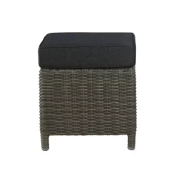 Asti Wicker Outdoor 15" Square Ottomans With Cushions - Gray - Alaterre Furniture -Outdoor Garden Store GUEST f3a12308 29c0 4b47 a29c c085d7d2c56c