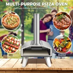 Costway Wood Pellet Pizza Oven Pizza Maker Portable Outdoor Pizza Stone W/ Foldable Leg -Outdoor Garden Store GUEST f50f0087 5af2 413b b984 fbb1fc2a7d24