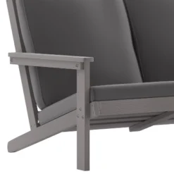 Flash Furniture Charlestown All-Weather Poly Resin Wood Adirondack Style Deep Seat Patio Loveseat With Cushions -Outdoor Garden Store GUEST f5453d51 62d1 4ca0 8f4b f618351b3687