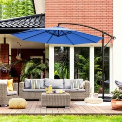 Costway 10FT Patio Offset Hanging Umbrella Easy Tilt Adjustment 8 Ribs Backyard BurgundyBeigeTanBlue 24 Costway 10FT Patio Offset Hanging Umbrella Easy Tilt Adjustment 8 Ribs Backyard BurgundyBeigeTanBlue -Outdoor Garden Store GUEST f8fb6ad8 f288 41fe a209 b505e6dd593b