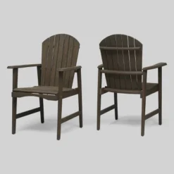 2pk Malibu Acacia Wood Patio Adirondack Dining Chairs - Christopher Knight Home -Outdoor Garden Store GUEST f92dc701 2648 45b8 b402 76c9f920241c