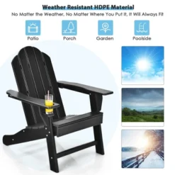 Costway 2PCS Patio Adirondack Chair Weather Resistant Garden Deck W/Cup Holder WhiteBlackGreyTurquoise 14 Costway 2PCS Patio Adirondack Chair Weather Resistant Garden Deck W/Cup Holder WhiteBlackGreyTurquoise -Outdoor Garden Store GUEST f99362c0 4f21 41e2 a86e 5552d62ff5bf
