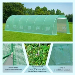 Aoodor Large Walk-in Green House With Zippered Screen Doors -Outdoor Garden Store GUEST fa26ba58 8345 4d3c b465 e94ebcf7bbb3