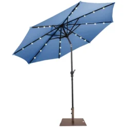 Costway 10ft Solar Lights Patio Umbrella Outdoor W/ 50 LBS Movable Umbrella Stand Red 24 Costway 10ft Solar Lights Patio Umbrella Outdoor W/ 50 LBS Movable Umbrella Stand Red -Outdoor Garden Store GUEST fb398007 c551 4771 a605 369fe302b0cc
