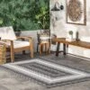 NuLOOM Kaila Ombre Bordered Indoor And Outdoor Patio Area Rug