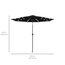 Best Choice Products 10ft Solar LED Lighted Patio Umbrella W/ Tilt Adjustment, UV-Resistant Fabric -Outdoor Garden Store GUEST fb963372 dd87 4521 bcfd d27e7fa78eb2