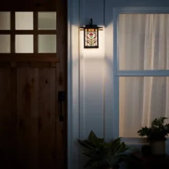 11.75" 1-Light Mission Style Outdoor Wall Lantern Sconce Oil Rubbed Bronze - River Of Goods -Outdoor Garden Store GUEST fc3f00bb 349b 4d3b 902e daa8a14bfb52