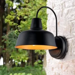 13" Outdoor Wall Light With Steel Shade Bronze Finish - Wellfor -Outdoor Garden Store GUEST fc5b9032 3fb0 46a4 be3d 4dc9a6e9b064