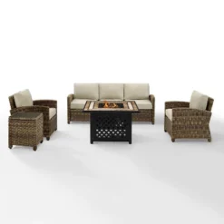 Bradenton 5pc Outdoor Wicker Conversation Set With Fire Table - Crosley 38 Bradenton 5pc Outdoor Wicker Conversation Set With Fire Table - Crosley -Outdoor Garden Store GUEST fc5f0111 3af0 4336 9c6c c5c1286f6a56