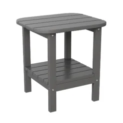 Merrick Lane 2-Tier Adirondack Side Table, All-Weather HDPE Indoor/Outdoor Accent Table -Outdoor Garden Store GUEST fcfcfd2e f125 42b6 b124 6288dcbd44cd