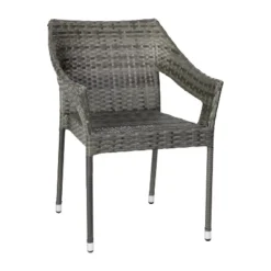 Merrick Lane Weather Resistant Indoor/Outdoor Stacking Patio Dining Chair With Steel Frame And PE Rattan 24 Merrick Lane Weather Resistant Indoor/Outdoor Stacking Patio Dining Chair With Steel Frame And PE Rattan -Outdoor Garden Store GUEST fd761c70 b4e3 45c3 9910 66abdbba137a