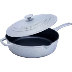 Bruntmor 5 Quarts Enamel Cast Iron Sauté Pan With Lid - Black -Outdoor Garden Store GUEST fe56b631 e9a4 45ee 8067 ca3c00c1d590