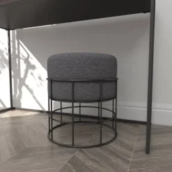 Metal Fabric Patio Garden Stool - Olivia & May -Outdoor Garden Store GUEST ff29016f ba3a 42e7 9954 708a8a17bc81