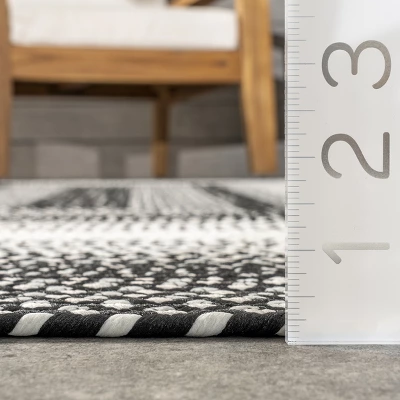 NuLOOM Kaila Ombre Bordered Indoor And Outdoor Patio Area Rug 2 NuLOOM Kaila Ombre Bordered Indoor And Outdoor Patio Area Rug - Image 2