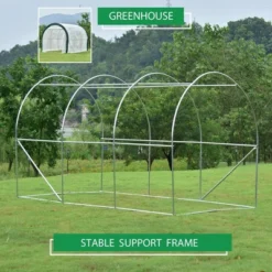 Aoodor 12ft. X 7ft. X 7ft. Outdoor Walk-in Large Tunnel Greenhouse 2 Roll-Up Zipper Door -Outdoor Garden Store GUEST ff6243d6 ab62 4f98 8942 e2cf47172560