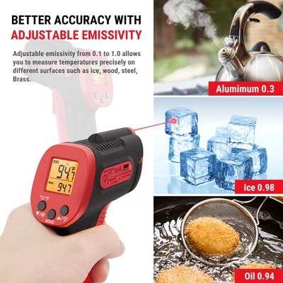 ThermoPro TP30W Digital Infrared Thermometer Gun Non Contact Laser Temperature Gun For Pizza Oven, Grill Swimming Pool, Construction And More 2 ThermoPro TP30W Digital Infrared Thermometer Gun Non Contact Laser Temperature Gun For Pizza Oven, Grill Swimming Pool, Construction And More - Image 2