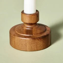 7"x3" Flameless Christmas Window Candle With Wood Base - Hearth & Hand™ With Magnolia -Outdoor Garden Store GUEST ffd6975e 2146 4e21 8ea0 9c4d357bd4f0